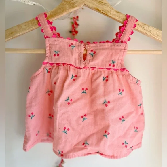 btween Pink top with Cherry Embroidery - Picture 2 of 5